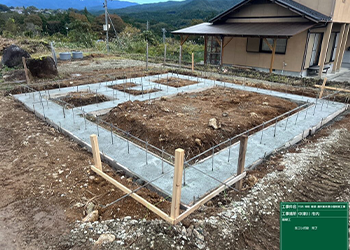岐阜県中津川市 建築基礎ブロック ベース工事